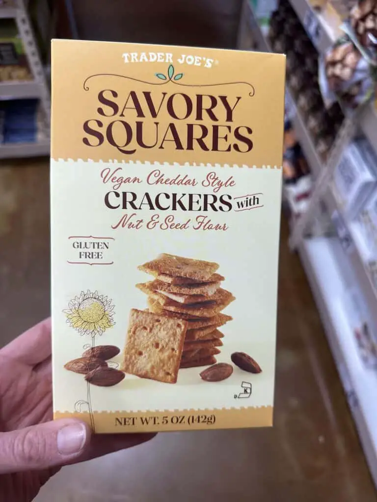New box of vegan savory squares from Trader Joe's!